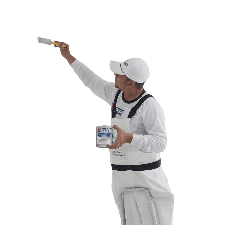 Professional painter at work